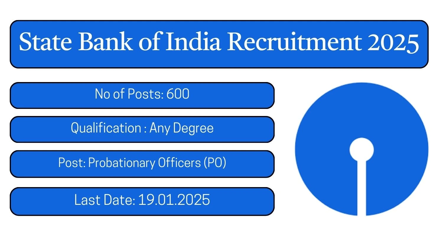 SBI Recruitment 2025 600 Probationary Officers (PO) Posts; Apply Here!