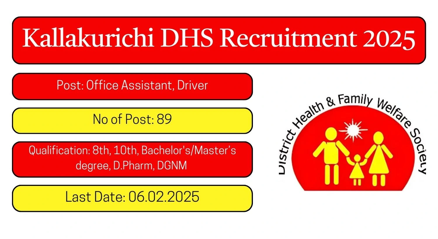 Kallakurichi DHS Recruitment 2025 89 Hospital Worker Posts; Apply Here!