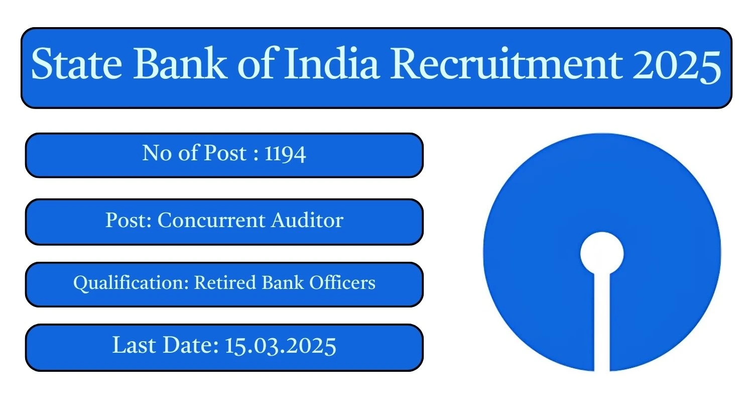 SBI Recruitment 2025 1194 Retired Bank Officers Posts; Apply Here!